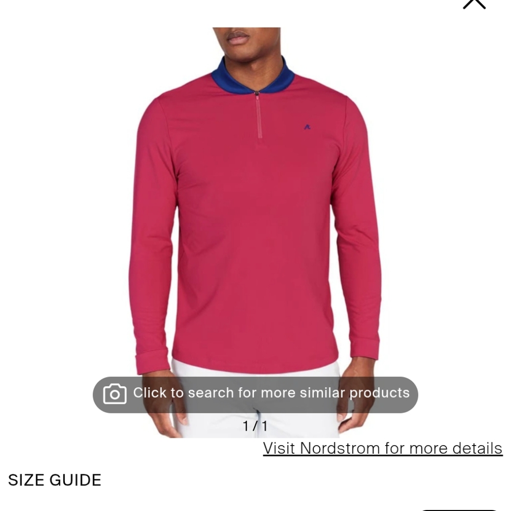 Men's Red Long Sleeve Polo Shirt